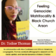 Flier for Racial Violence Hub May 6 2022 Closing Event titled Feeling Genocide with Dr. Todne Thomas of the Harvard Divinity School, pictured
